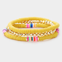 Load image into Gallery viewer, Disc Bead Gold Ball Layered Stretch Bracelet 3PCS
