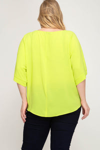 Kimono Sleeve Woven Top side tie detail