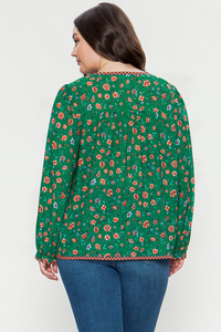 Woven top floral print