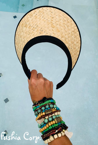 Summer visor straw hat