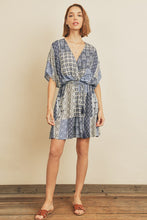 Load image into Gallery viewer, Patchwork Print Pocket Mini Dress