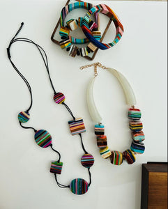 Multicolor Long Necklace Set