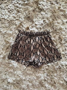 Luxe Snake Dull Satin Pocket Shorts