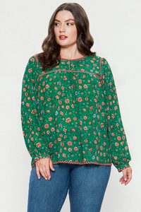 Woven top floral print